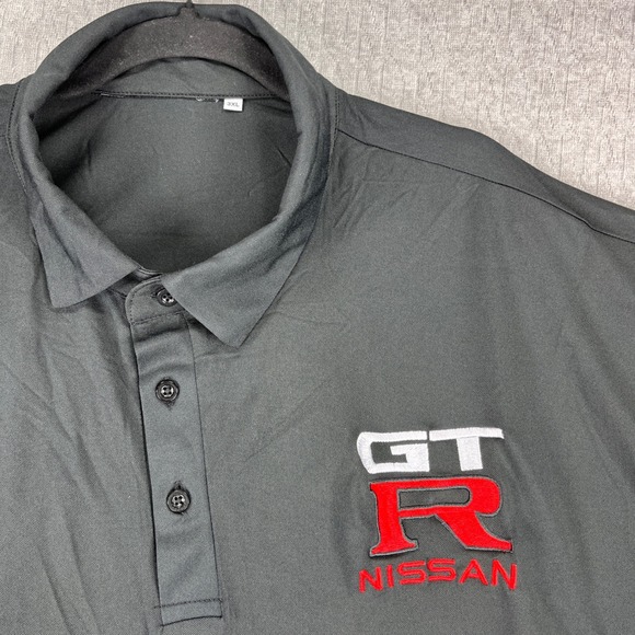 Nissan GT-R Polo Shirt Mens 3XL Black Embroidered Skyline GTR Logo Zach Racing